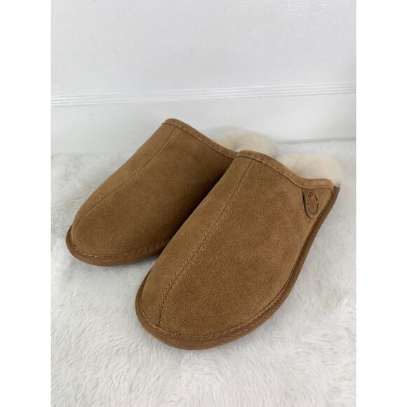 Fireside by Dearfoams Men’s Warwick Shearling Scuff Slippers Size 8 - Picture 1 of 7